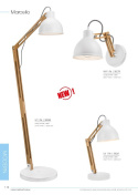 MARCELLO lampa sufitowa 5-punktowa biała - drewno buk