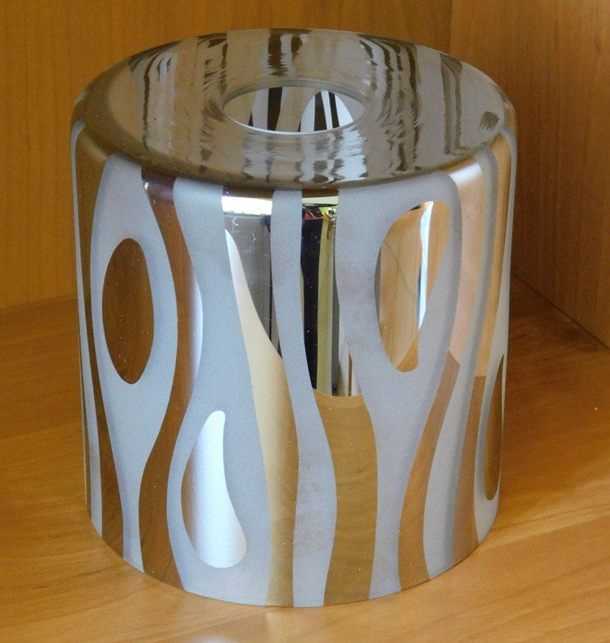 ZEBRA klosz walec biały mat/chrom ZEBRA klosz walec biały mat/chrom