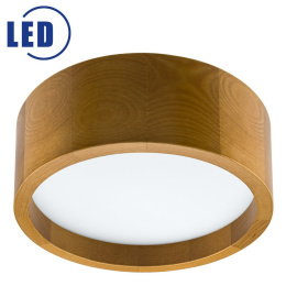 VENUS plafon LED 12W drewniany 27 cm oliwka