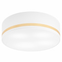 GLORIA plafon - lampa sufitowa 4-punktowa biała ze złotym paskiem / abażur 45cm