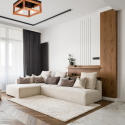 VILLY plafon - lampa sufitowa 2-punktowa czarna / rustik