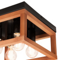 VILLY plafon - lampa sufitowa 4-punktowa czarna / rustik