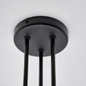 DOMINO lampa sufitowa 3-punktowa supełek czarna E27
