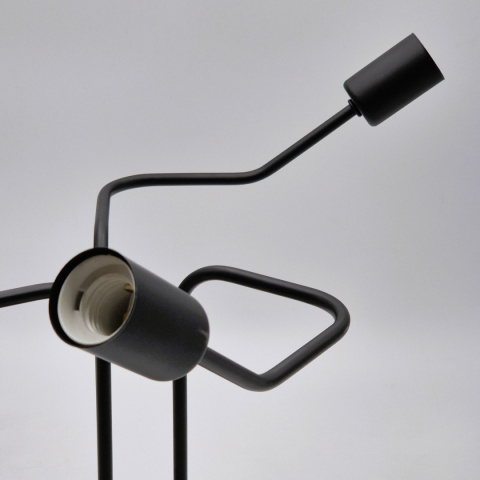 DOMINO lampa sufitowa 3-punktowa supełek czarna E27 DOMINO lampa sufitowa 3-punktowa supełek czarna E27