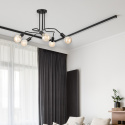 DOMINO lampa sufitowa 5-punktowa supełek czarna E27