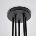 DOMINO lampa sufitowa 5-punktowa supełek czarna E27