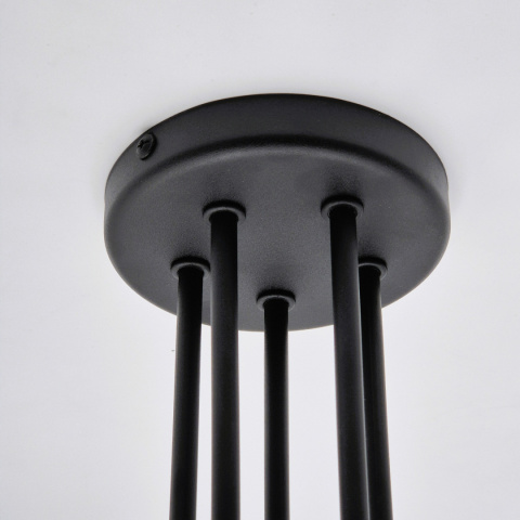 DOMINO lampa sufitowa 5-punktowa supełek czarna E27 DOMINO lampa sufitowa 5-punktowa supełek czarna E27