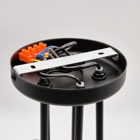 DOMINO lampa sufitowa 5-punktowa supełek czarna E27 DOMINO lampa sufitowa 5-punktowa supełek czarna E27