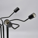 DOMINO lampa sufitowa 5-punktowa supełek czarna E27