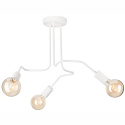 DOMINO lampa sufitowa 3-punktowa supełek biała E27