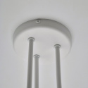 DOMINO lampa sufitowa 3-punktowa supełek biała E27