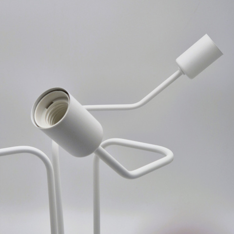 DOMINO lampa sufitowa 3-punktowa supełek biała E27 DOMINO lampa sufitowa 3-punktowa supełek biała E27