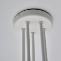 DOMINO lampa sufitowa 5-punktowa supełek biała E27