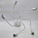 DOMINO lampa sufitowa 5-punktowa supełek biała E27