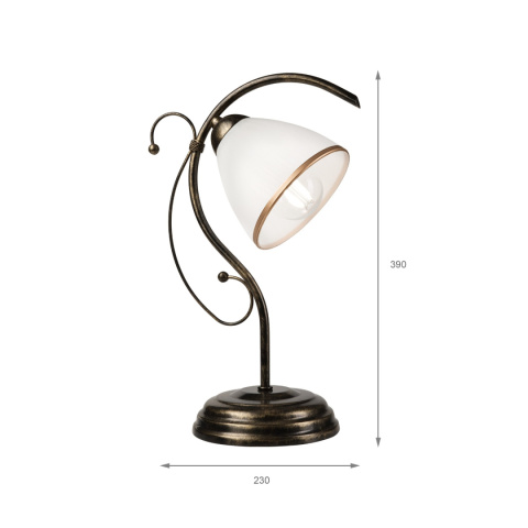 FLORENCE lampka nocna 1-punktowa, złoty/czarny FLORENCE lampka nocna 1-punktowa, złoty/czarny