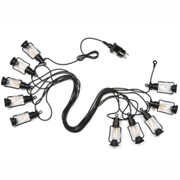 Girlanda swietlna LED ogrodowa GARLAND 10 x 1,8W LED 1800K