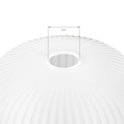 LYRA klosz biały ryflowany 25CM - E27 LYRA klosz biały ryflowany 25CM - E27