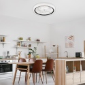 Plafon LED z wiatrakiem, GEMMA biały/czarny + pilot gratis