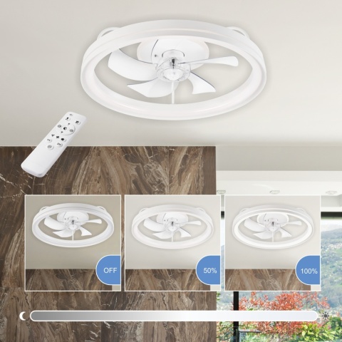 Plafon LED z wiatrakiem FARGO biały + pilot gratis Plafon LED z wiatrakiem FARGO biały + pilot gratis