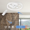 Plafon LED z wiatrakiem FARGO biały + pilot gratis
