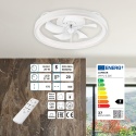 Plafon LED z wiatrakiem FARGO biały + pilot gratis