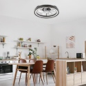 Plafon LED z wiatrakiem FARGO czarny/biały + pilot gratis