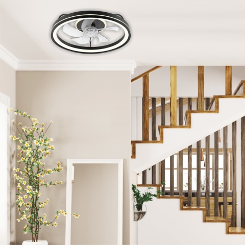 Plafon LED z wiatrakiem FARGO czarny/biały + pilot gratis Plafon LED z wiatrakiem FARGO czarny/biały + pilot gratis