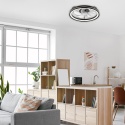 Plafon LED z wiatrakiem FARGO czarny/biały + pilot gratis