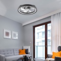 Plafon LED z wiatrakiem FARGO czarny/biały + pilot gratis