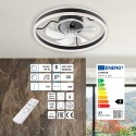Plafon LED z wiatrakiem FARGO czarny/biały + pilot gratis