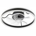 Plafon LED z wiatrakiem, APOLLO biały/czarny + pilot gratis