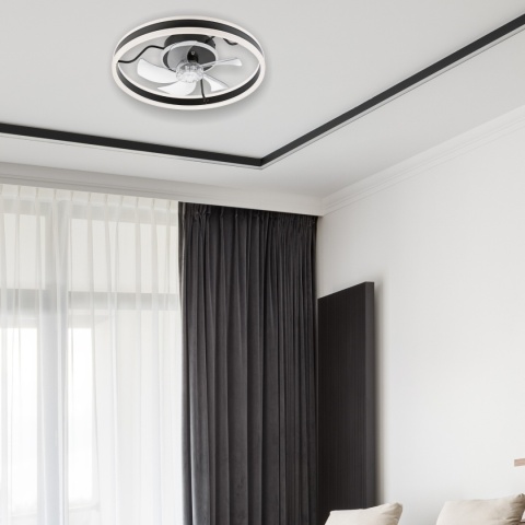 Plafon LED z wiatrakiem, APOLLO biały/czarny + pilot gratis Plafon LED z wiatrakiem, APOLLO biały/czarny + pilot gratis