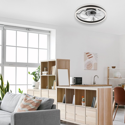 Plafon LED z wiatrakiem, APOLLO biały/czarny + pilot gratis Plafon LED z wiatrakiem, APOLLO biały/czarny + pilot gratis