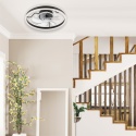 Plafon LED z wiatrakiem, APOLLO biały/czarny + pilot gratis