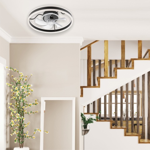 Plafon LED z wiatrakiem, APOLLO biały/czarny + pilot gratis Plafon LED z wiatrakiem, APOLLO biały/czarny + pilot gratis