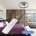 Plafon LED z wiatrakiem, APOLLO biały/czarny + pilot gratis