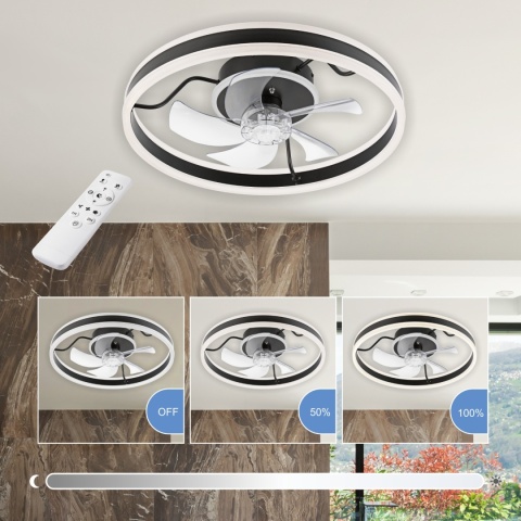 Plafon LED z wiatrakiem, APOLLO biały/czarny + pilot gratis Plafon LED z wiatrakiem, APOLLO biały/czarny + pilot gratis