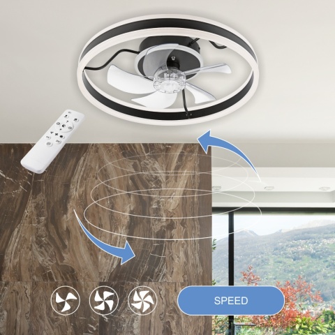 Plafon LED z wiatrakiem, APOLLO biały/czarny + pilot gratis Plafon LED z wiatrakiem, APOLLO biały/czarny + pilot gratis