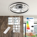 Plafon LED z wiatrakiem, APOLLO biały/czarny + pilot gratis