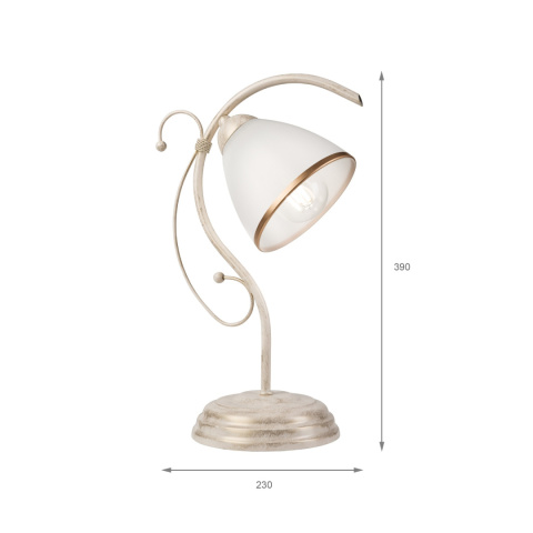 FLORENCE lampka nocna 1-punktowa, złoty/biały FLORENCE lampka nocna 1-punktowa, złoty/biały