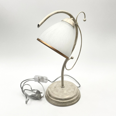 FLORENCE lampka nocna 1-punktowa, złoty/biały FLORENCE lampka nocna 1-punktowa, złoty/biały