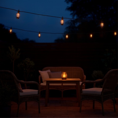 Girlanda swietlna LED ogrodowa GARLAND 10 x 1,8W LED 1800K