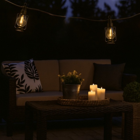 Girlanda swietlna LED ogrodowa GARLAND 20 x 3,6W LED 1800K