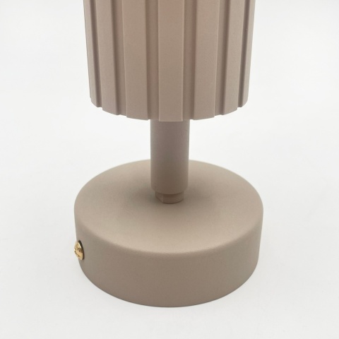 Kinkiet ścienny PRISMA - beżowy ryflowany klosz, GU10