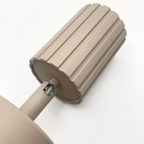 Kinkiet ścienny PRISMA - beżowy ryflowany klosz, GU10