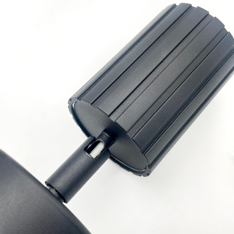 Kinkiet ścienny PRISMA z włącznikiem - czarny ryflowany klosz, GU10