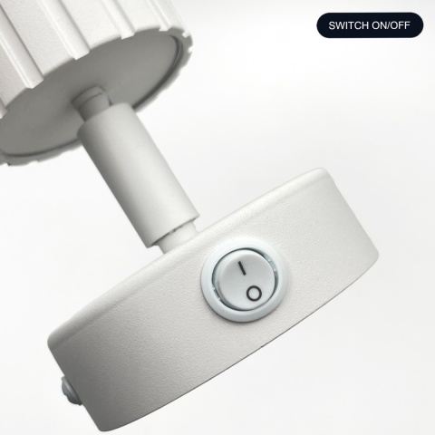 Kinkiet ścienny PRISMA z włącznikiem - biały ryflowany klosz, GU10