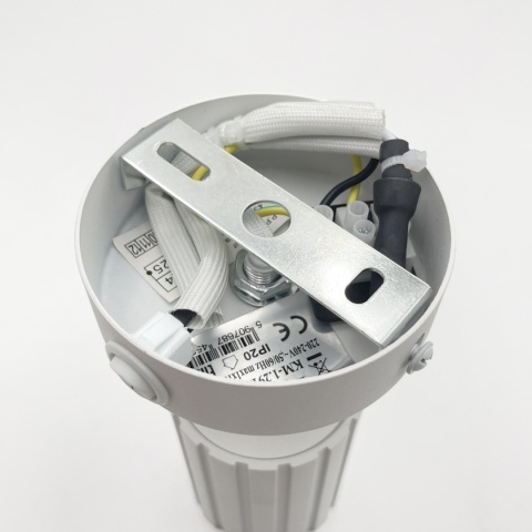 Kinkiet ścienny PRISMA z włącznikiem - biały ryflowany klosz, GU10