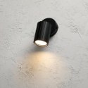 Kinkiet ścienny PRISMA z włącznikiem - czarny ryflowany klosz, GU10