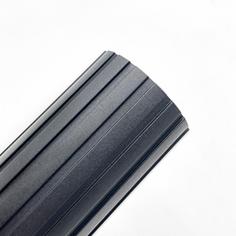 Kinkiet ścienny PRISMA - czarny ryflowany klosz, GU10